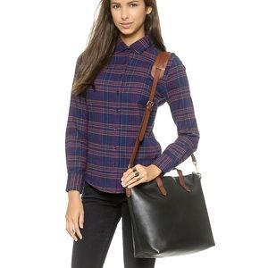Madewell zipper transport bag black/brown